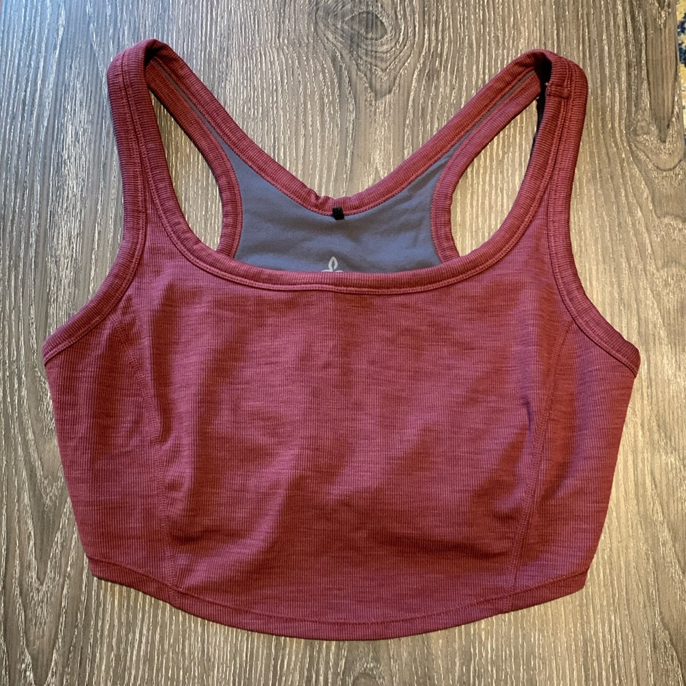 Prana Becksa Red Crop Support Tank Size M